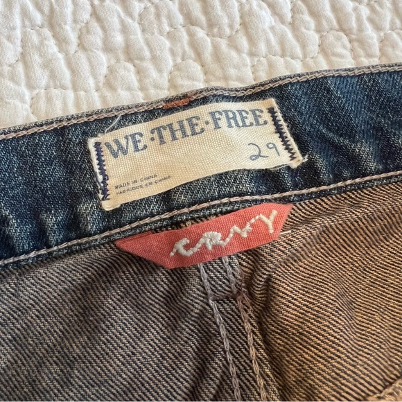 Free People We the Free Wide Leg Crvy Dark Wash Jeans 29 - Picture 7 of 12